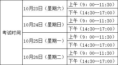 2022年下半年暨2022年上半年河北自考考试时间安排